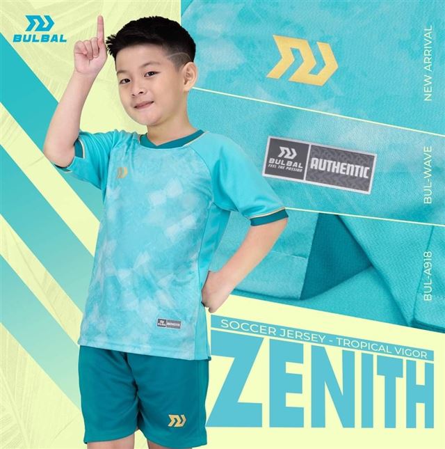 Bộ Quần Áo bóng đá trẻ em Bulbal Zenith Xanh Ngọc