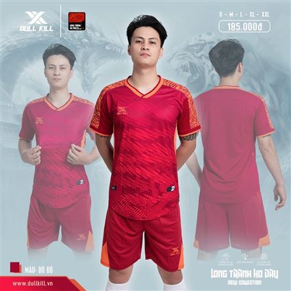 Áo Bóng Đá không Logo Dullkill Hổ Đấu Đỏ Đô