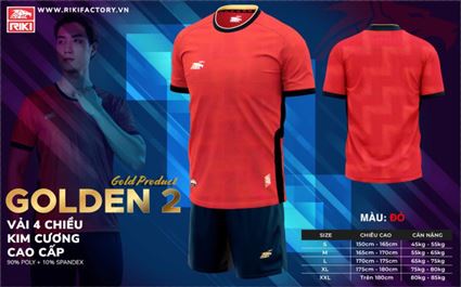 Áo Không Logo Riki Golden 2 Đỏ